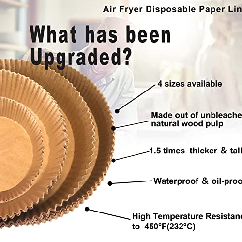 Large Air Fryer Liners Disposable Round, 10 Inch Parchment Liners - size: 10" Round
