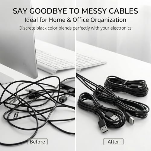 MAQIHAN 500PCS Black Twist Ties - 4.9" Reusable Twist Ties for Plastic Bags