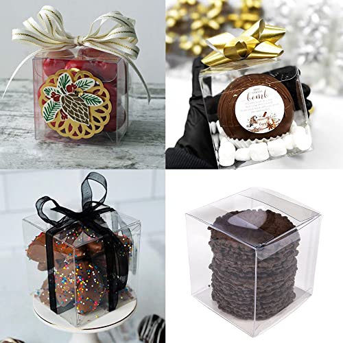 XP-ART 30Pack Clear Favor Boxes 4''X4''X4'' Plastic Gift Box - size: 1 Count (Pack of 30)