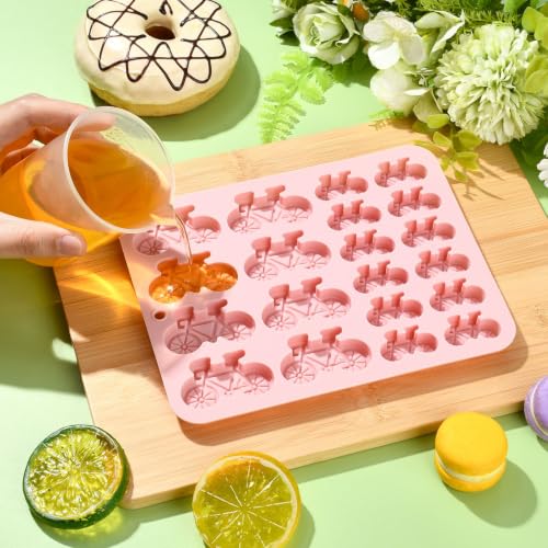 Airssory 2 pcs Bicycle Silicone Fondant Molds Bike Vehicle Traffic Moulds for DIY Cake Chocolate Pudding Jelly Candy Resin Crafts Candle Home Decor - color: Fondant Molds Bike Vehicle - 2 pcs
