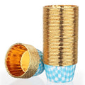 EUSOAR Cupcake Cups, 50pcs 3.5oz Blue White Aluminum Baking Cupcake Liners - color: Blue/White, size: 50pcs