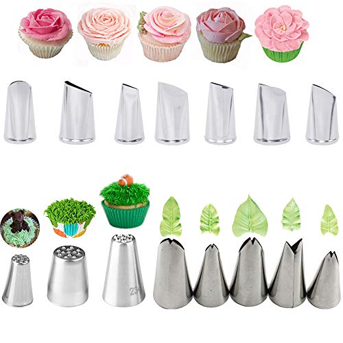 Symphony Wire Tips, Stainless Steel Icing Piping Nozzles For Pastry Fondant Tools (MIXED) - color: Mixed