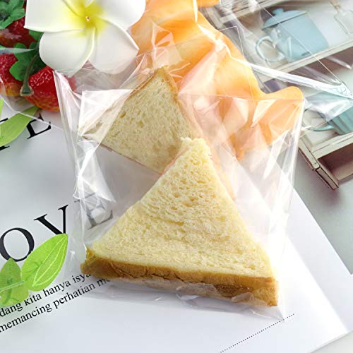 NEOACT 400 Pcs 4"x4.73" Clear Resealable Cellophane Bags Good for Bakery, Candle, Soap, Cookie Poly Bags (Pack of 2) - size: 400 Count (4"x4.7") (Pack of 2)