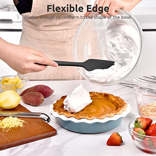U-Taste Silicone Large Spatula, 600ºF High Temp Bowl Scraper, 11.38", Black - color: Black, size: 11.38 in (large spatula)