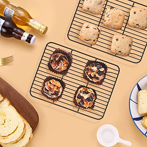 P&P CHEF 9.7" x 7.3" Cooling Baking Wire Racks Pack of 2, Black - color: Black, size: 9.7" x 7.3"