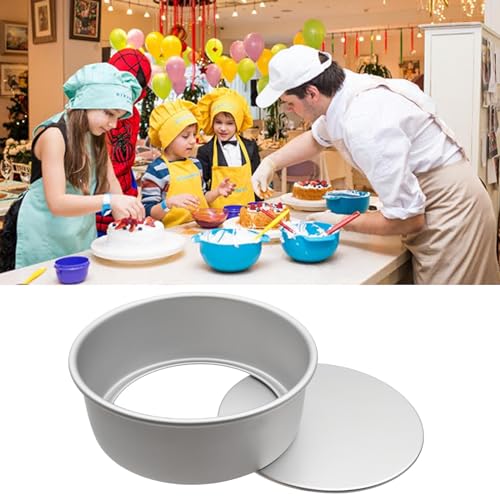 Aluminum Round Cake Pans, 3pcs Nonstick Baking Pan with Removable Bottom 6/8/10 Inches Cheese Cake Mold Straight Edge for Wedding Birthday Anniversary or Party Event - size: 6 & 8 & 10 Inch
