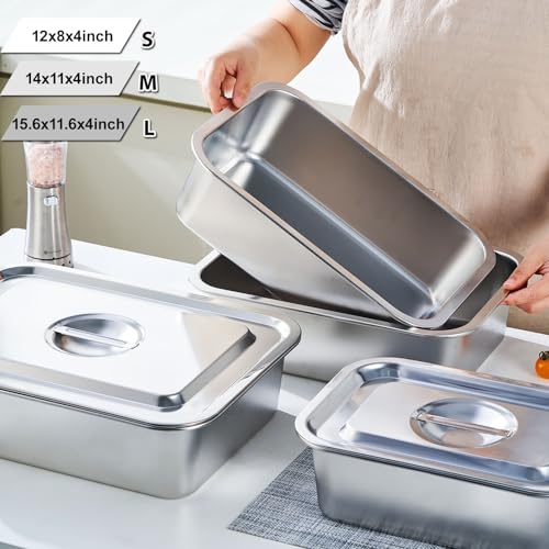 4 Inch Extra Deep Lasagna Baking Pan with Lid, 7.4Qt - size: M, style: 1 Pack