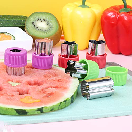 CECIAOAIME 30 pcs Mini Cookie Cutter Set Fruit Cutters Vegetable Stamp Mold