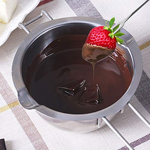 1000ML Double Boiler Pot Stainless Steel chocolate melting pot - color: Silver Handle, size: 1000ML