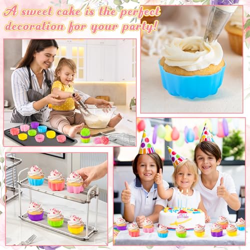 R HORSE 42 Pack Mini Silicone Cupcake Molds - color: Cherry
