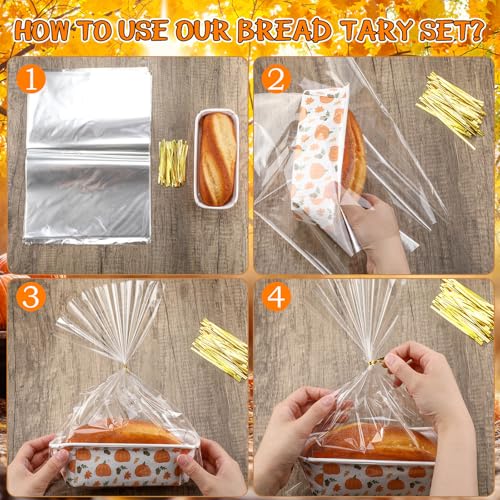 Hushee 50 Set Fall Paper Mini Loaf Pan Disposable, White Pumpkin - style: Novel