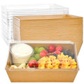 Ocmoiy Paper Charcuterie Boxes with Clear Lids, 8x6 Inches, 20 Pack, Brown - color: Brown