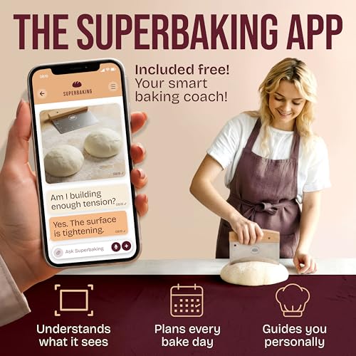 Superbaking Multipurpose Bench Scraper, 6" Grill & Dough Scraper with Ruler