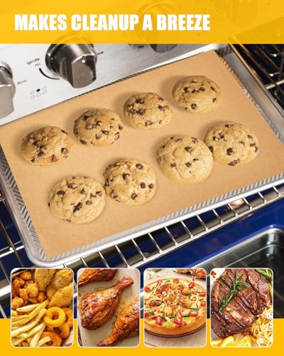130PCs Paper Liners and 4PCs Teflon Mats Compatible with Breville BOV860BSS