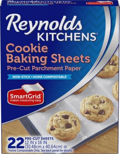 Reynolds Kitchens Pre-Cut Parchment Paper Cookie Baking Sheets, 22ct - size: 22 Count (Pack of 1), style: Baking Sheets