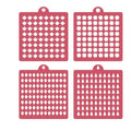 4 Pack Reusable Royal Icing Sprinkle Stencils Gem Glitter Stencils Bakery Stencil Template Set for Cookie Cake and Cupcake,Crafts DIY Tumblers Reusable Glitter & Gem Template Set (Leaf) - style: Leaf