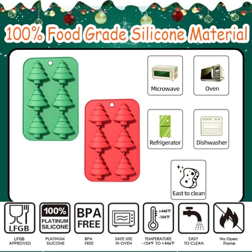 1 Pcs Christmas Silicone Molds for Chocolate Xmas Tree Shape Candy Soap Baking 12-Cavity Reusable Molds for Making Gummy Candy Gelatin Ice Cubes Biscuits Cake Decorating - color: Styl 39