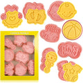 Baby Shower Cookie Cutters Set, 8 Pcs Cookie Cutter with Plunger Stamps, Cute Cookie Cutters for Baby Shower Biscuit Cheese Baking - color: Baby Shower Cookie Cutters With Plunger Stamps
