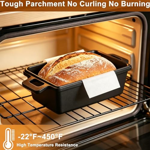 Parchment Paper 9x5 Inch Loaf Pan Liners for Bread Baking, 50 Pack - color: White