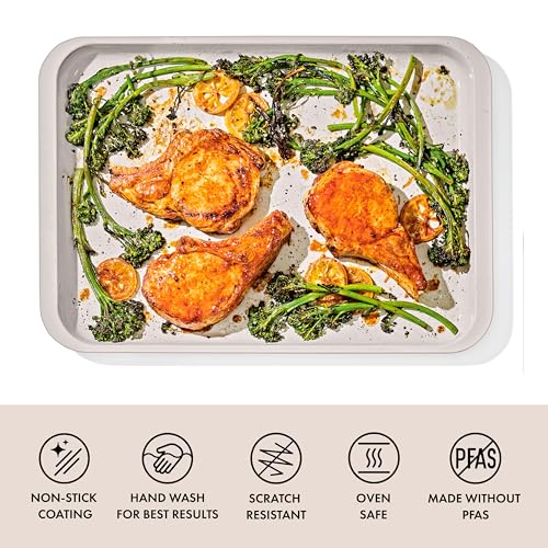 OXO Good Grips Non-Stick Pro Ceramic Coated Metal Bakeware – Biscuit, Half Sheet Pan (Pack of 6) - color: Biscuit, size: Half Sheet Pan (Pack of 6)