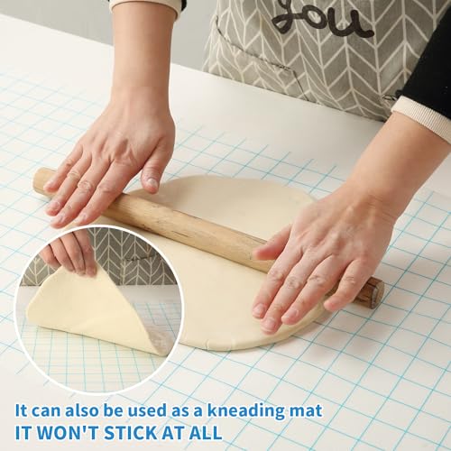 Silicone Baking Mat Roll 16IN*5FT Free Cutting, Non-Slip Pastry Mat, Non-Stick Reusable Air Fryer Liner, Oven Liners, Counter Mat, Freeze Dryer Mat, Easily Cut to Size Fit All Ovens Pans Tins Dishes - color: White Red Line, size: 60"L x 16"W