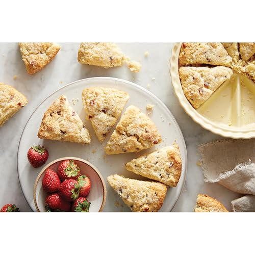King Arthur Baking Company Ceramic Scone Pan, Ceramic, Distributes Heat Evenly, Makes 8 Uniform Scones - style: Scone, 11 x 11-Inch