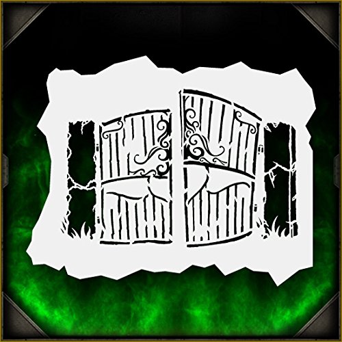 Cemetery Gate 1 AirSick Airbrush Stencil Template
