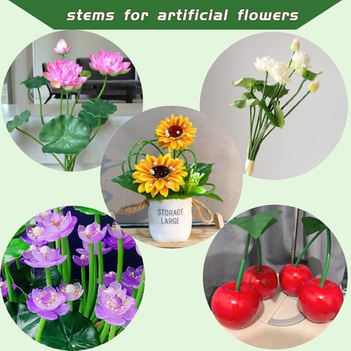 6MM Green floral path pipe, used to thicken artificial flower stems 100PCS - size: Green 6MM100PCS