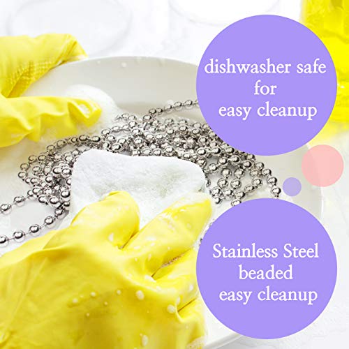 Durable Baking Supplies: Stainless Steel Chain Pie Weights, Reusable and Easy to Clean, Odorless, Safe Pie Weights for Pie Crusts, Oven Safe Baking Beads (10 feet) - size: 10 ft