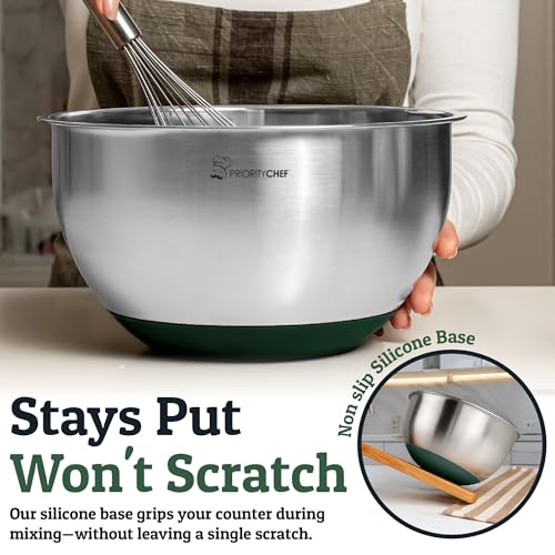 28pc Stainless Steel Mixing Bowls with Lids Set, 1.5-5 Qt, Green - color: Utensils - Green
