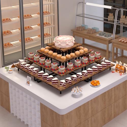 Wooden Cupcake Stand, Tiered Cupcake Display Tower Stand - size: Right Angle Corner