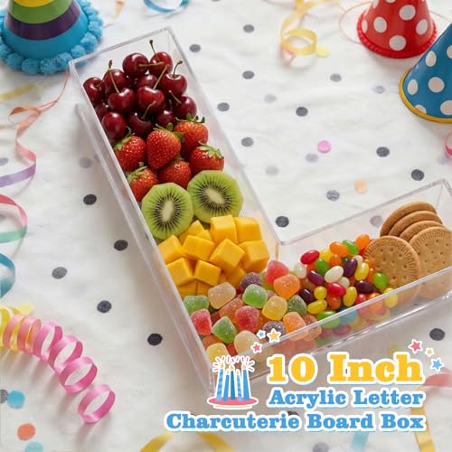 Ledido Reusable 10'' Fillable Acrylic Charcuterie Board Box Letter L - color: Letter L
