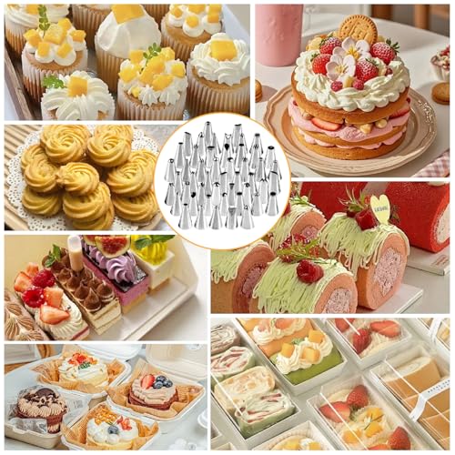 Piping Tips Set 65pcs Stainless Steel Cake Decorating Kit