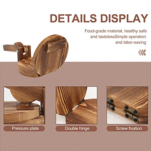 DOITOOL Wooden Dumpling Press with Handle Dough Presser