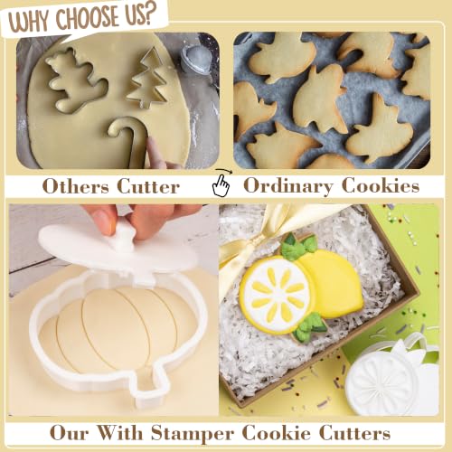 Cherry Cookie Cutters with Embosser Stamp 3D Printed PLA Fruit Shape 6 Inch Summer Cherry Theme Party Birthday Baking Supplies - color: Cherry, size: 6"