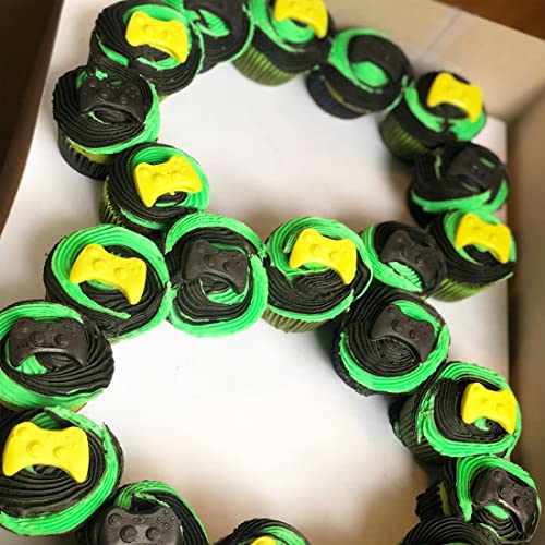 SAKOLLA Game Controller Silicone Molds, 16 Cavity Video Game Controller Molds for Chocolate, Candy, Cake Decoration, Cake Pops, Resin - color: Gray
