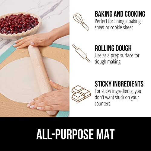 GORILLA GRIP Nonstick Silicone Baking Mats, 2PK, 2/3 Sheet, Mint - color: Mint, size: 20.5" x 14.62" (2/3 Sheet)
