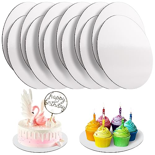 12 Pcs White Cake Boards - 8 inch Round, Food-Graded Cardboard Cake Rounds - style: 12PCS(8 Inches)