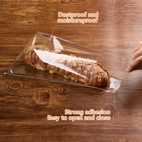 Self Sealing Cellophane Bags 8x12 Inches 200 Pcs, Clear Resealable Cello Plastic Bags Self Adhesive for Clothes Shirts Pants Foods Gifts Packaging - color: 8×12 inch