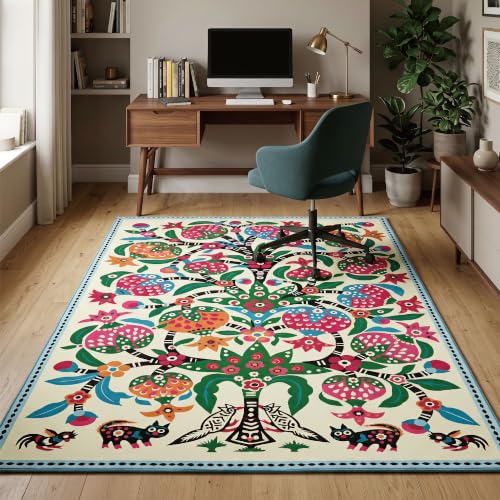 4x6 Pomegranate Area Rug, Soft Low Pile - color: Pomegranate, size: 4' x 6' (Rectangular)