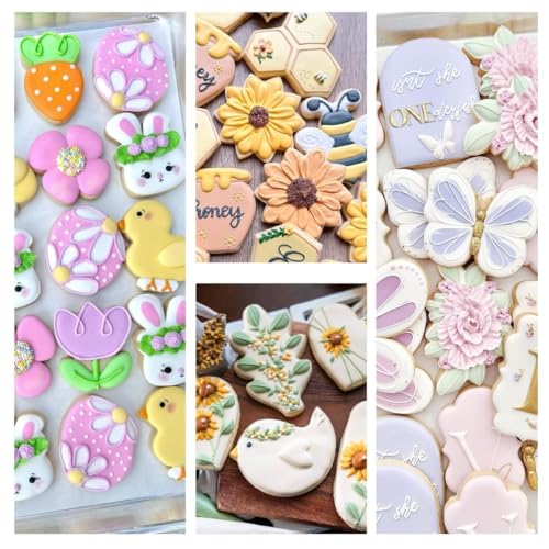 6 Pieces Spring Cookie Cutter Set for Baking - Stainless Steel - style: Spring