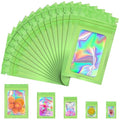 JETMORE Holographic Bags, 100 PCS Mylar Bags, Green Candy Bags, 2.8x3.9in - color: Green, size: 2.8*3.9inch