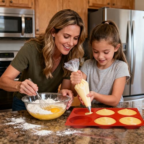 4Inch Round Silicone Mold for Baking, 3Pcs Silicone Muffin Top Pans for Baking Muffin Top, Whoopie Pie, Sandwiches, Hamburger (3Pcs(0.78Inch Deep)) - size: 3Pcs(0.78Inch Deep)