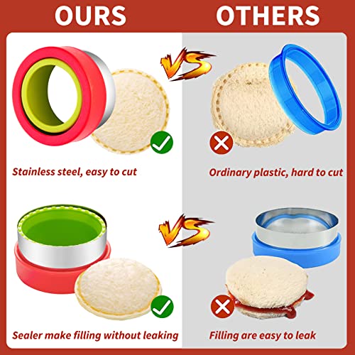 Sandwich Cutters for Kids Lunch 48 Pcs - color: Green Orange 48pcs