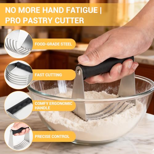 Baking Tool Kit: pastry cutter, flour sifter for baking, Bone-Shaped Biscuit Cutters, Dough Scraper,Baking Mat & Fine Mesh Strainer,Perfect for Making Cookies, Donuts & Pastries in Your Kitchen