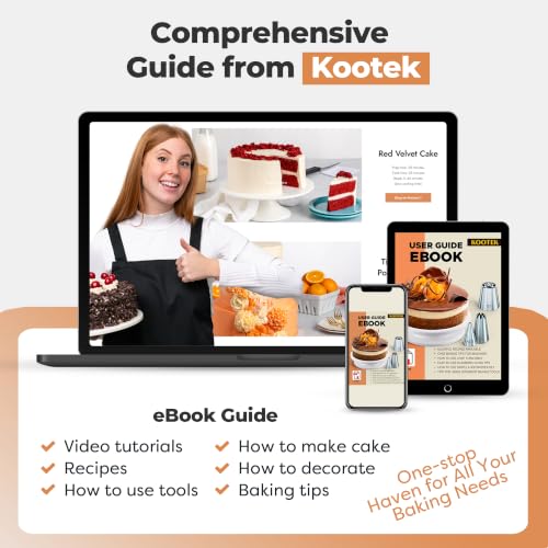 Kootek 35 Aluminum Cake Decorating Kit, Baking Tools for Beginners & Pros