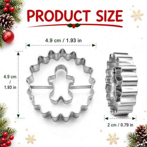11 Pcs Mini Christmas Cookie Cutters Set,Linzer Cookie Cutters