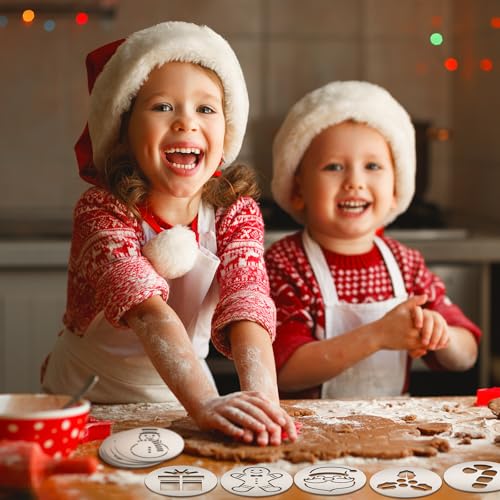 Nuenen 12 Pieces Christmas Cookie Press Discs Set, Stainless Steel for Baking - style: Novel