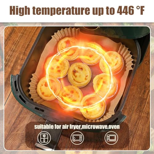 7.5 Inch Air Fryer Parchment Paper Liners Square,150 Pcs Non-stick &Oil-proof Air Fryer Liners Disposable for 2-5 QT Frying,Baking,Roast (Pack of 2) - size: 7.5"Square-150pcs (Pack of 2)