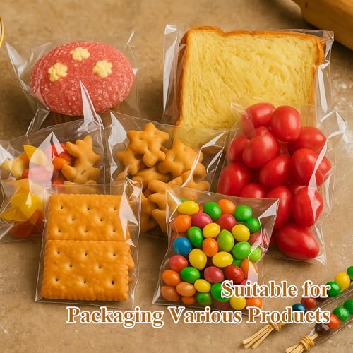 WIKDAY Self Sealing Cellophane Bags 200PCS 7x10 Inche Plastic Photo Sleeves - color: Clear-7"x10"
